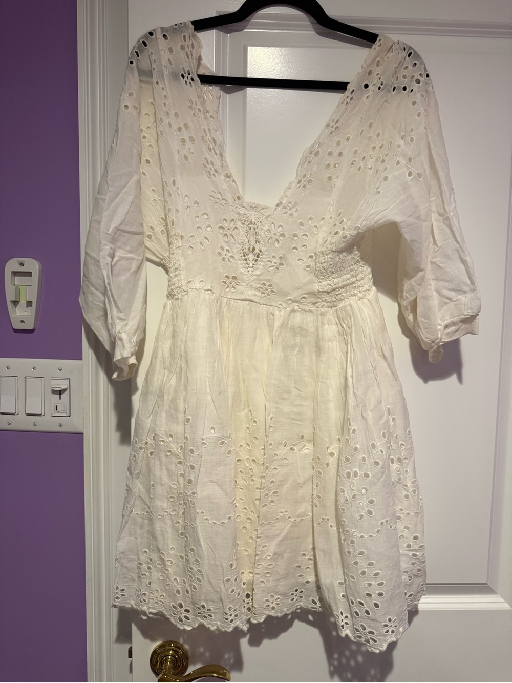 Free people Lottie eyelet ivory dress